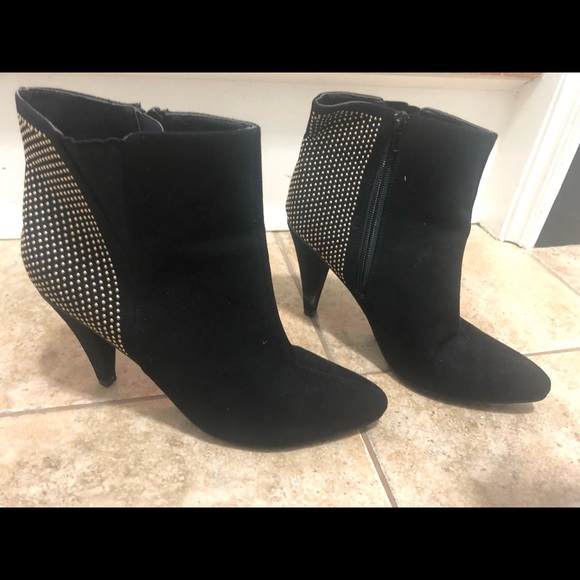 Black Booties With Gold Studs - Picture 4 of 4